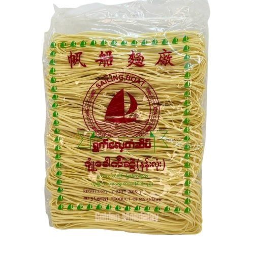 Sailing Boat Brand Dried Wheat Noodle (Round) ရွက်လှေတံဆိပ် နန်းလုံးခေါက်ဆွဲ